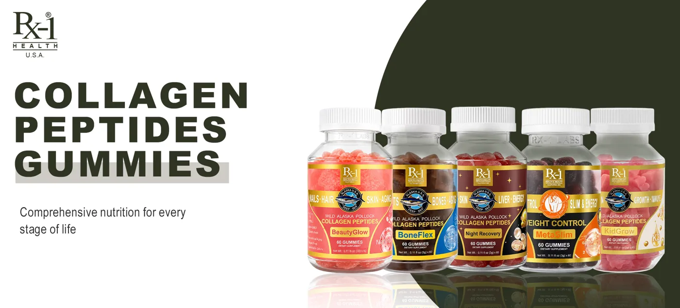 Rx-1 collagen peptide gummies lineup