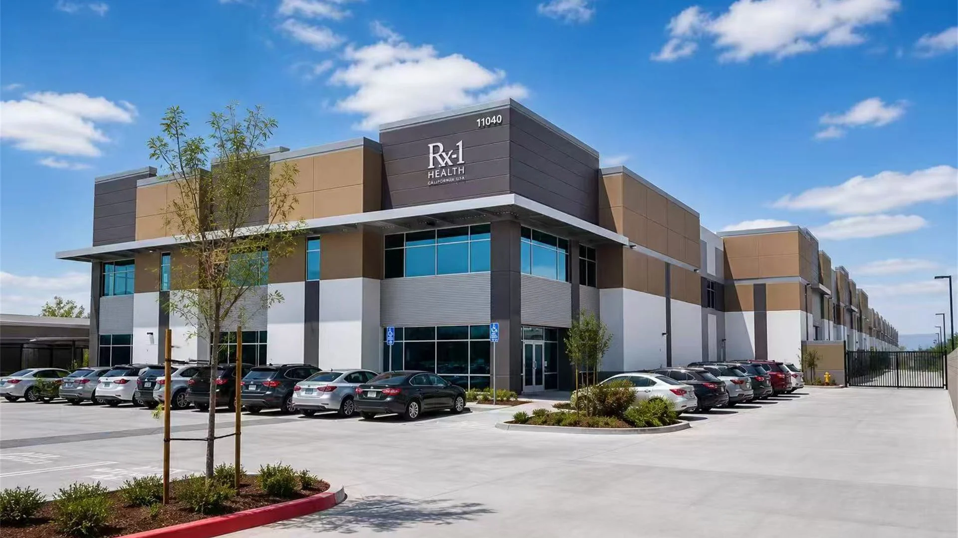Exterior of the Rx-1 Health U.S. manufacturing facility in California