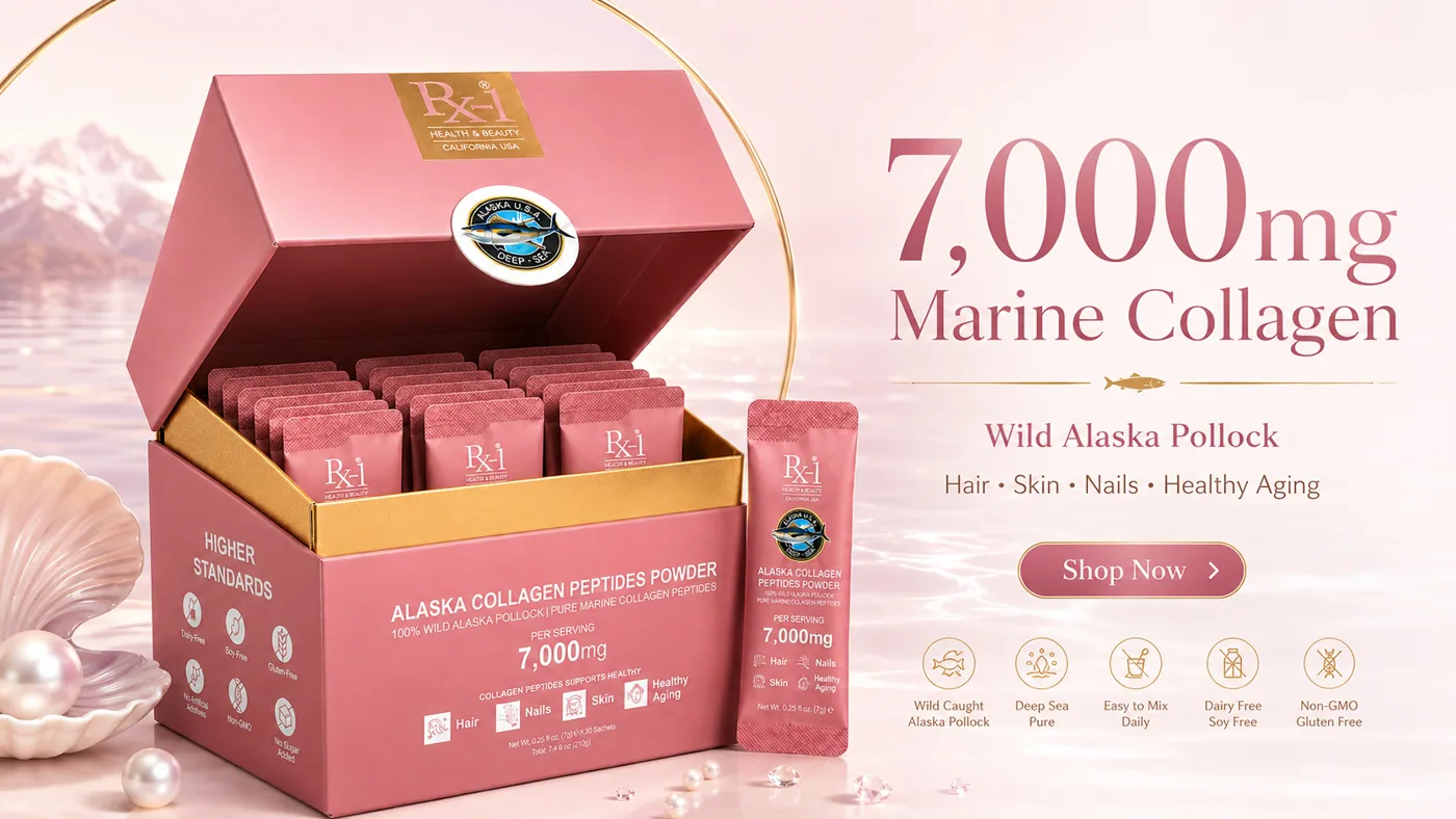 Rx-1 wild Alaska pollock 7,000mg marine collagen powder